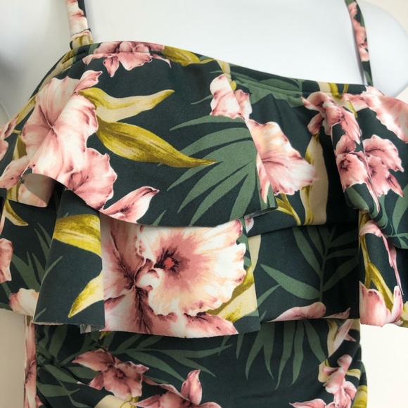 Kona Sol Bandeau Flounce High Coverage One Piece - Picture 9 of 12